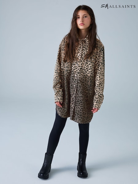 smALLSAINTS Leopard Lily Oversized Shacket (F00505) | 218 QAR