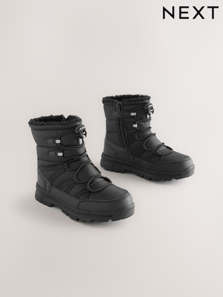 Black Thinsulate Lined Waterproof Snow Boots (F00522) | €65 - €75