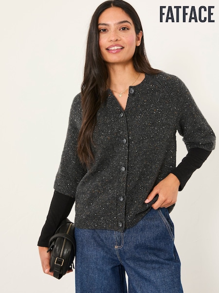 Negro - FatFace Knitted Cardigan (F00548) | 74 €