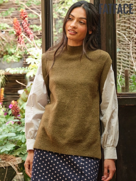 FatFace Knitted and Woven 2in1 Top (F00551) | R$ 585