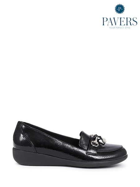 črna - Pavers Heeled Loafers (F00705) | € 39
