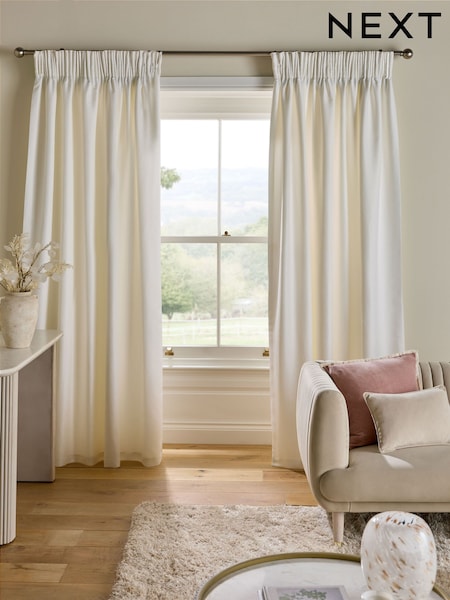 Spot Jacquard Pencil Pleat Lined Curtains (F01143) | ‏416 د.إ.‏ - ‏ 879‏ د.إ.