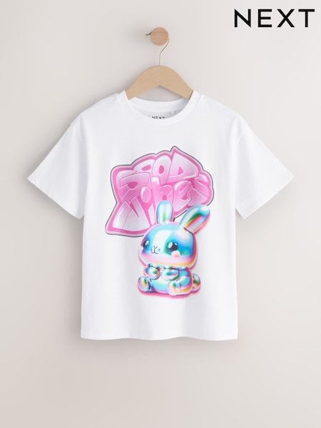 Personaje blanco - Oversized Graphic Print T-Shirt (3-16yrs) (F01254) | 12 € - 19 €