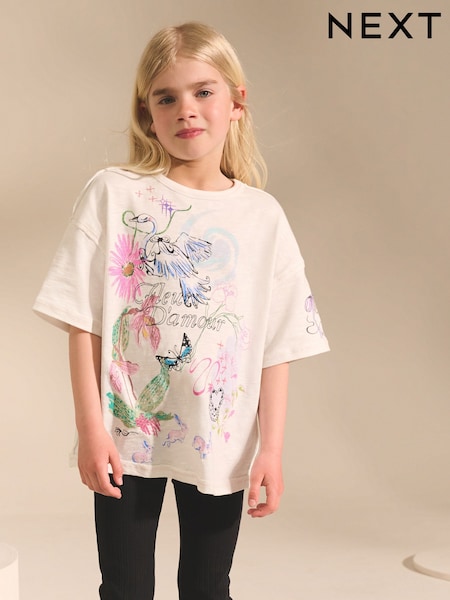 أبيض بجعة - Short Sleeve T-Shirt (3-16yrs) (F01255) | ‏56 د.إ.‏ - ‏ 81‏ د.إ.