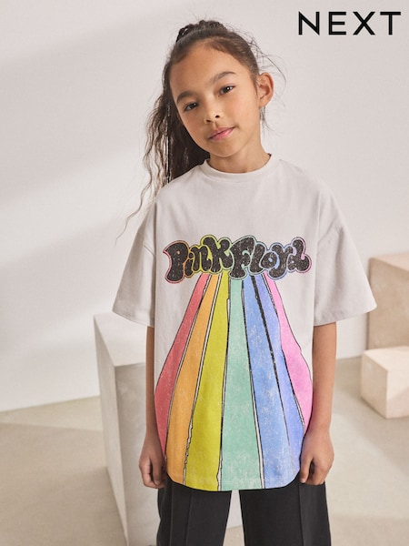 Ecru Oversized License Floyd Band T-Shirt (3-16yrs) (F01263) | AED71 - AED97