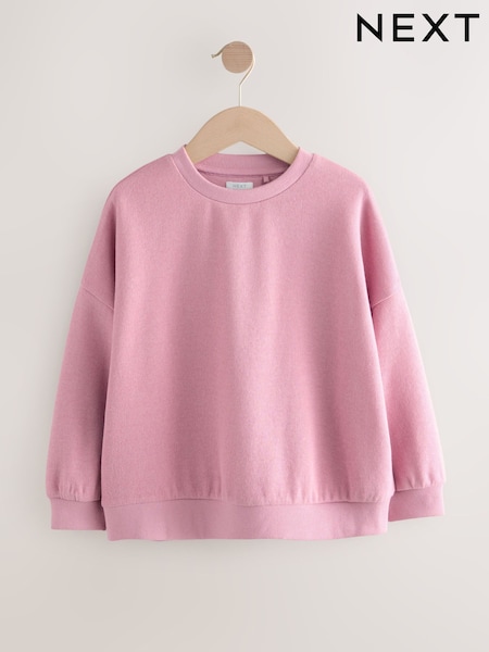 Pink Oversized Cosy Rib Sweatshirt (3-16yrs) (F01265) | €10 - €14