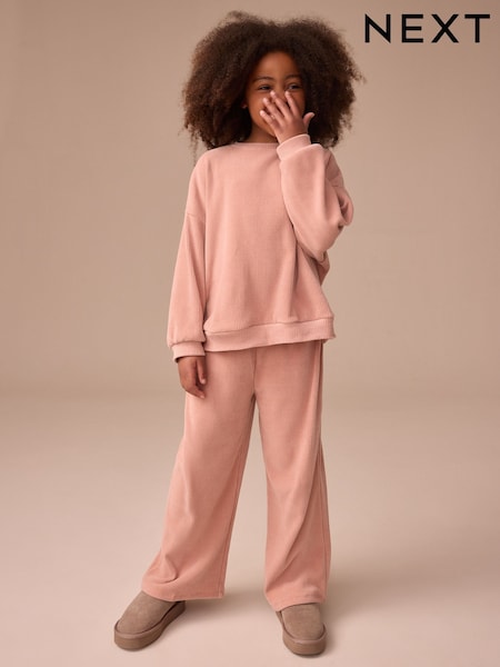 Pink Cord Long Sleeve Set (3-16yrs) (F01266) | €33 - €41
