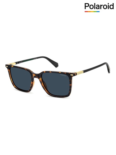 Polaroid Havana Rectangular Brown Sunglasses (F01437) | NT$3,030