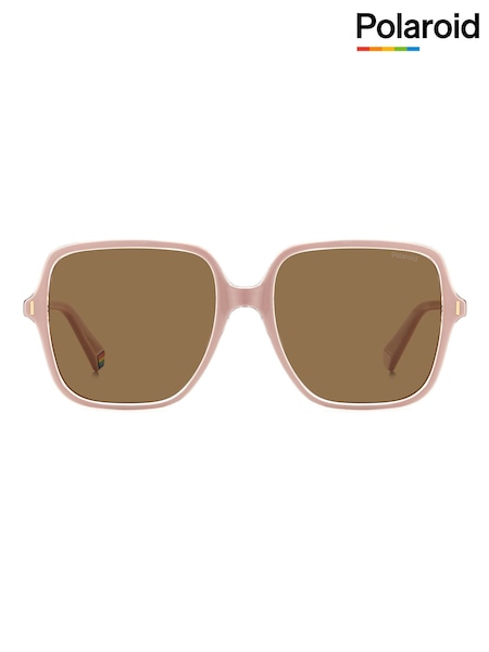 Polaroid Oversized Pink Square Sunglasses (F01443) | kr1 050