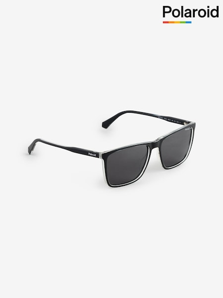 Polaroid Rectangular Black Sunglasses (F01447) | NT$2,330