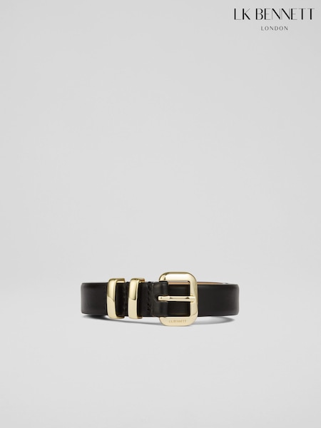 Lk Bennett Jodie Leather Oloid Buckle Belt (F01449) | kr1 660