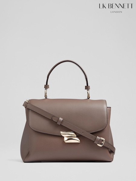 LK Bennett Natural Darcie Leather Top Handle Cross-Body (F01451) | €318