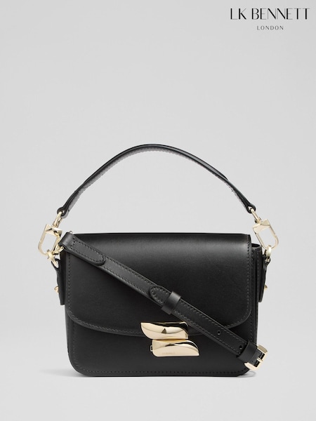 LK Bennett Black Frankie Smooth Leather Core Cross-Body (F01452) | ₪1,152