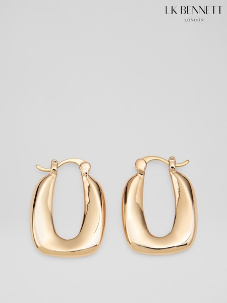 Lk Bennett Rosie Metallic Plating Oloid Hoops (F01454) | kr820