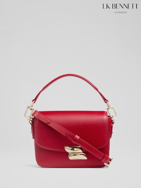 LK Bennett Red Frankie Smooth Leather Core Cross-Body (F01462) | €396