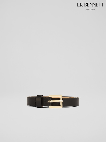 Lk Bennett Clover Leather Square Buckle Belt (F01465) | kr1 030