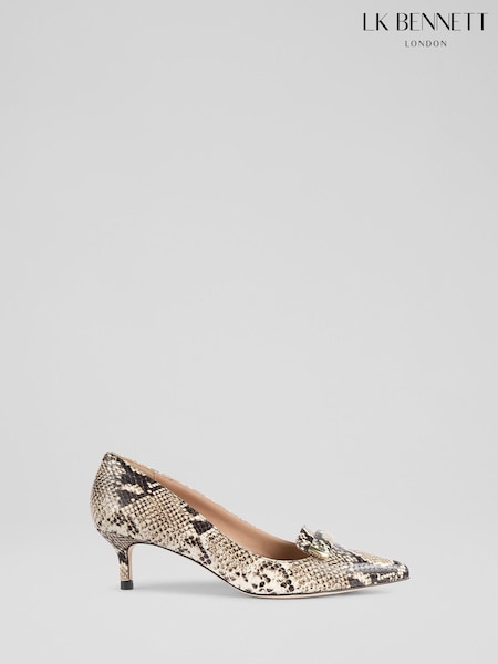 LK Bennett Caryn Snake Effect Bar Trim Courts (F01494) | R$ 3,250
