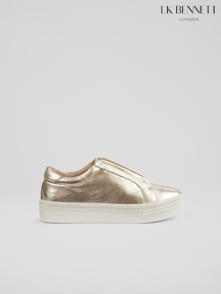 LK Bennett Joy Leather Pull On Trainers (F01497) | €264