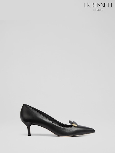 LK Bennett Caryn Smooth Leather Bar Trim Courts (F01514) | 423 €