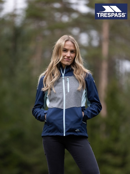 Trespass Female Blue Eckwood Softshell Jacket (F01549) | $210
