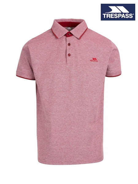 Trespass Male Red Skate 100% Cotton Polo T-Shirt (F01660) | €47