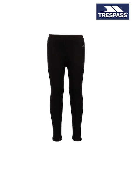 Trespass Child Fuzzy Sherpa Lined Black Leggings (F01867) | AED128