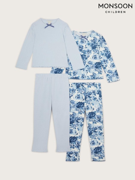Monsoon Pointelle 100% Cotton Pyjamas Set 2 Pack (F02087) | 59 € - 65 €