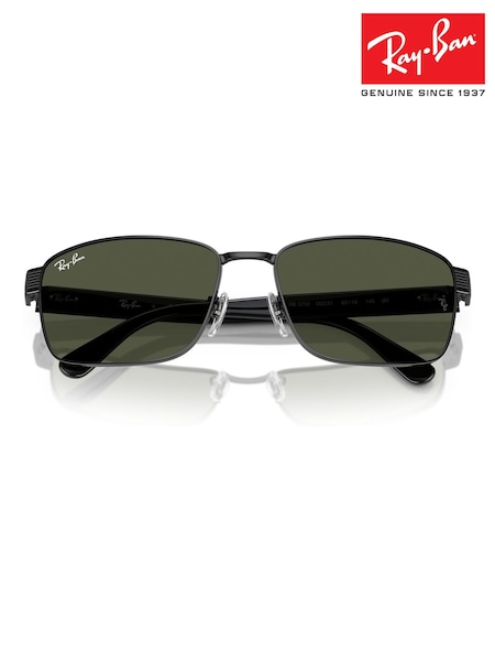 Ray Ban Rb3750 Square Black Sunglasses (F02142) | AZN 361