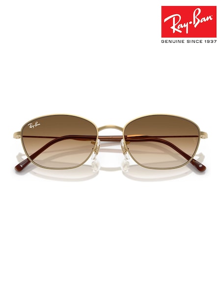 Ray Ban Gold Rb3749 Irregular Sunglasses (F02176) | €209