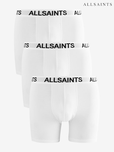 Белый - AllSaints Cotton Boxers (Contour Pouch) 3 Pack (F02197) | €52
