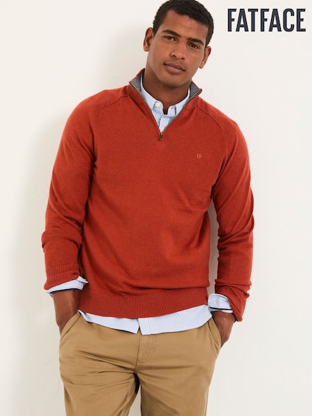 Terracota - FatFace Half Neck Knitted Jumper (F02241) | R$ 490