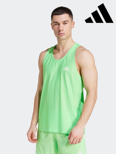 Verde - adidas Own The Run Tank Vests (F02289) | 209 LEI