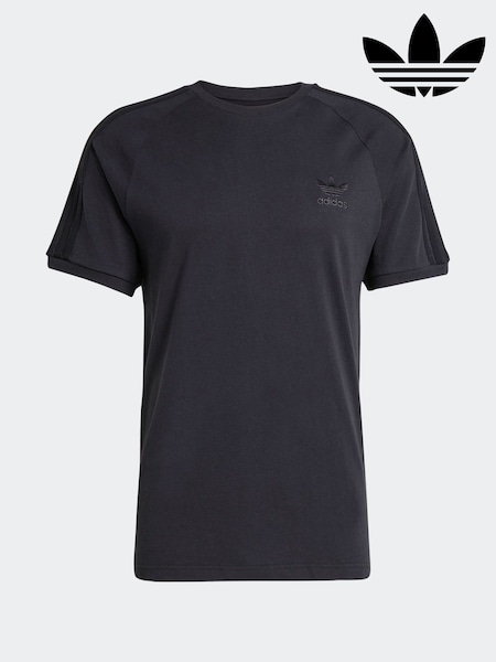 adidas Black Dark Adicolor Classics 3-Stripes 100% Cotton T-Shirt (F02404) | R$ 275