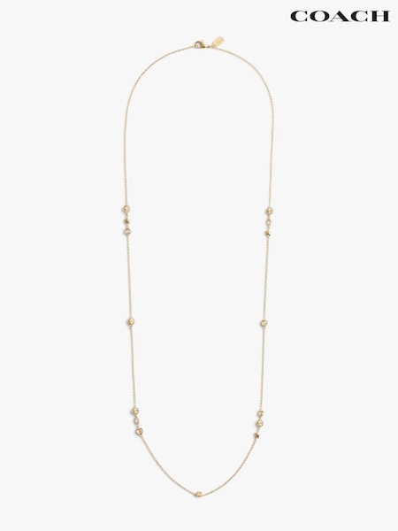 Coach Tone Star Heart Station Necklace (F02495) | €276