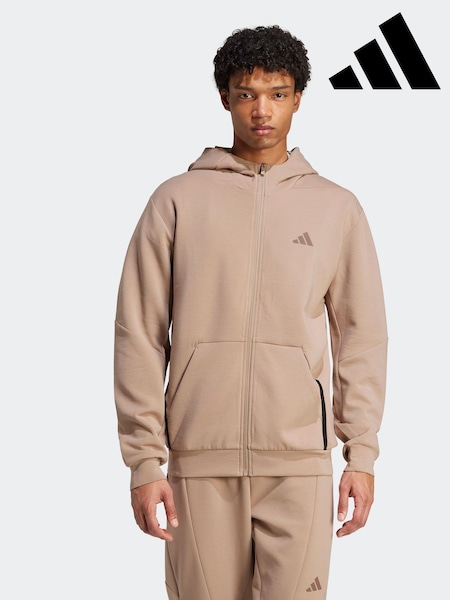 adidas Brown Designed for Training Full-Zip Track Jacket (F02500) | R$ 690