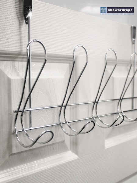 Showerdrape Silver Lyrical Over Door Storage Hooks (F02545) | €23