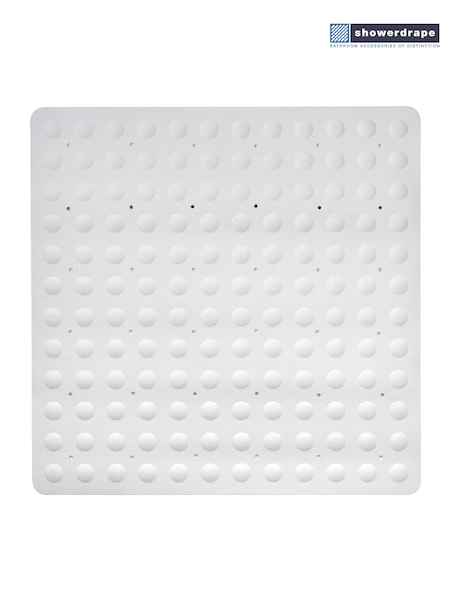 Showerdrape White Orbit Anti Slip Shower Mat (F02546) | ₪80