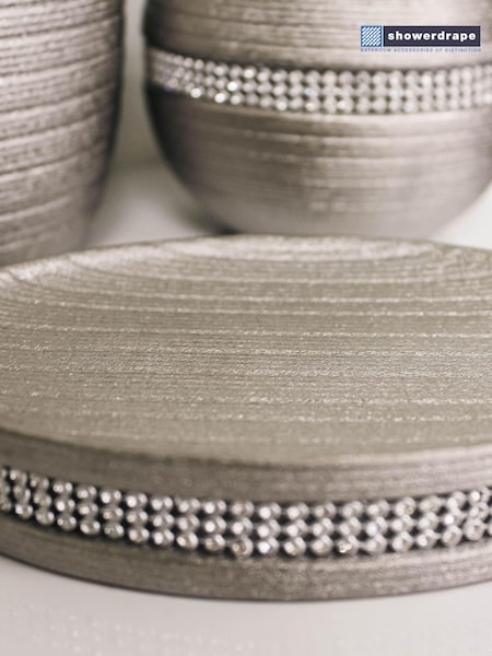 Showerdrape Pzazz Diamante Bathroom Sink Soap Dish (F02561) | R$ 195
