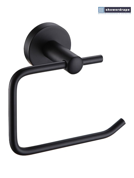 Showerdrape Black Modernity Wall Mounted Toilet Roll Holder (F02580) | €24.50