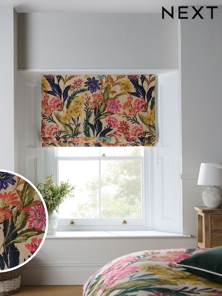 Multi Floral Print Ready Autumn Made Blackout Roman Blind (F02602) | €72 - €153