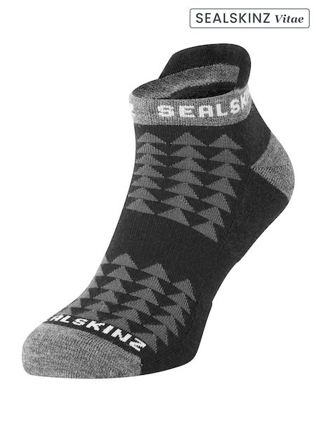 Чорний - SEALSKINZ Wissington Merino Anklet для бігу шкарпетки (F02664) | 1 021 грн