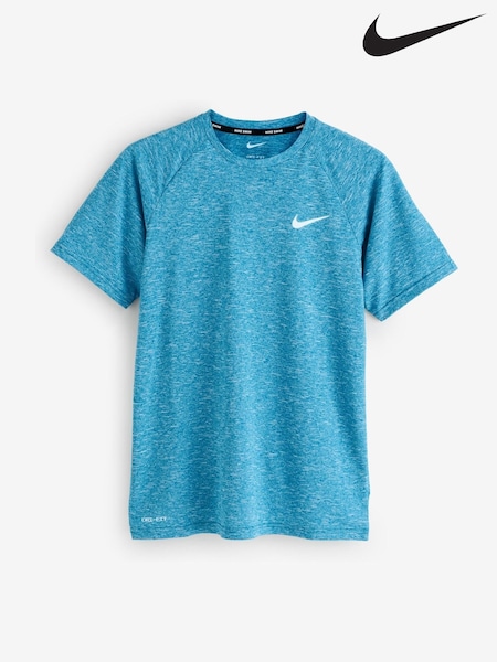 Nike Teal Blue Short Sleeve Hydroguard Sun Safe Rash Vest Top (F02750) | €45