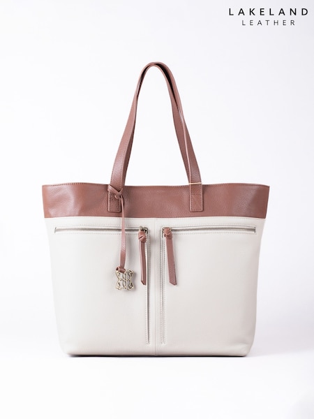 Lakeland Leather Cream Beetham Tote Bag (F02788) | ₪402