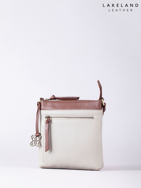 Cream - Lakeland Leather Beetham Small Cross-Body Bag (F02789) | 484 LEI