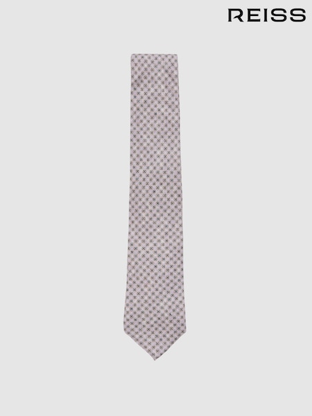 Rosa claro - Reiss Santo Silk Medallion-Print Tie (F02831) | 95 €