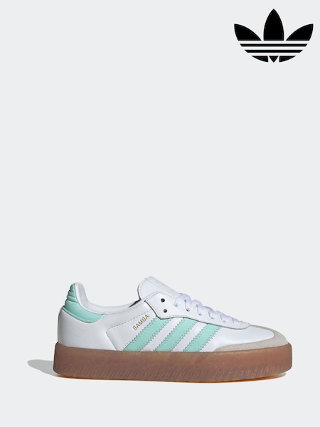 adidas Originals White Sambae Lace Junior Trainers (F02865) | €83