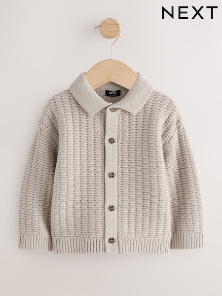 Neutro - Textured Button Through Knitted Polo Shirt (3mths-7yrs) (F02899) | 21 € - 24 €