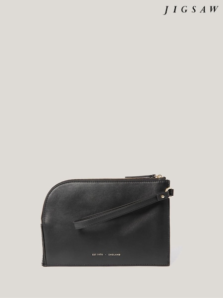 Jigsaw Black Sophia Calf Hair Pouch (F02923) | ₪327