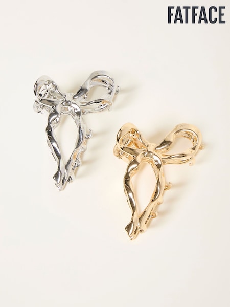 FatFace Multi 2 Pack Metal Bow Claw Clips (F02955) | €13.50