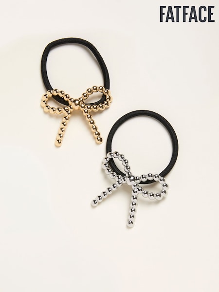 FatFace Multi 2 Pack Metal Bow Hair Ties (F02965) | €17